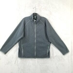 Arborwear Staghorn‎ Fleece Jacket Men Large Gray Full Zip Rugged Outdoor Knit